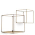 Wall Rack Deco square vintage brass finish set of 2