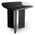 Side Table Brinton charcoal grey crown solid wood white marble