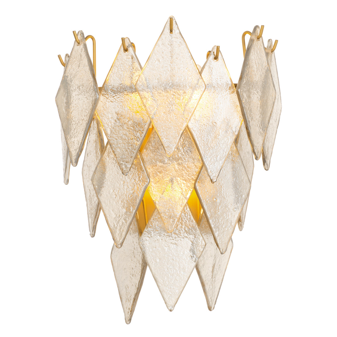 Wall Lamp Rhombus antique brass finish