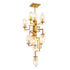 CDJ Chandelier Persephone antique brass finish clear glass