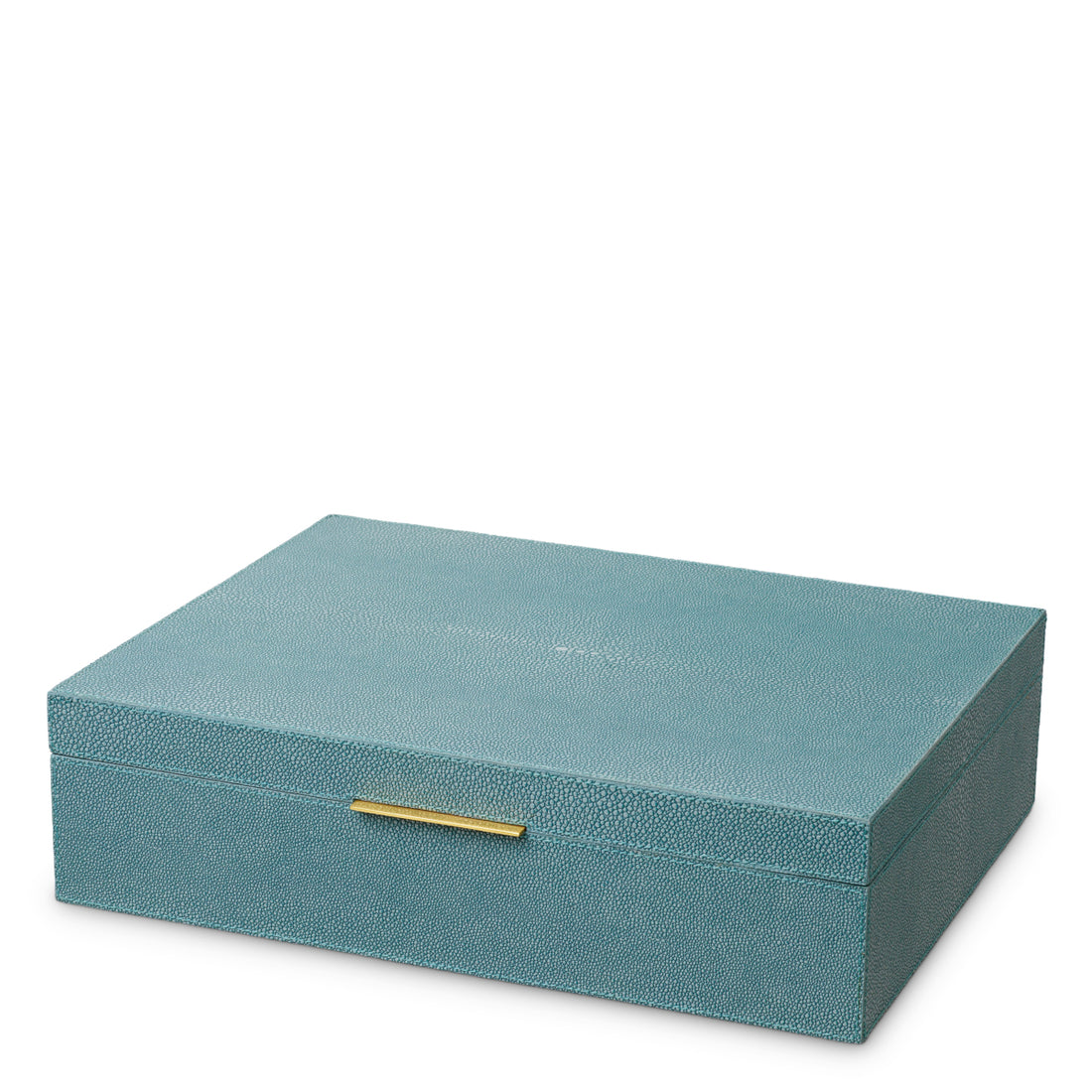 Box Menton L faux blue shagreen