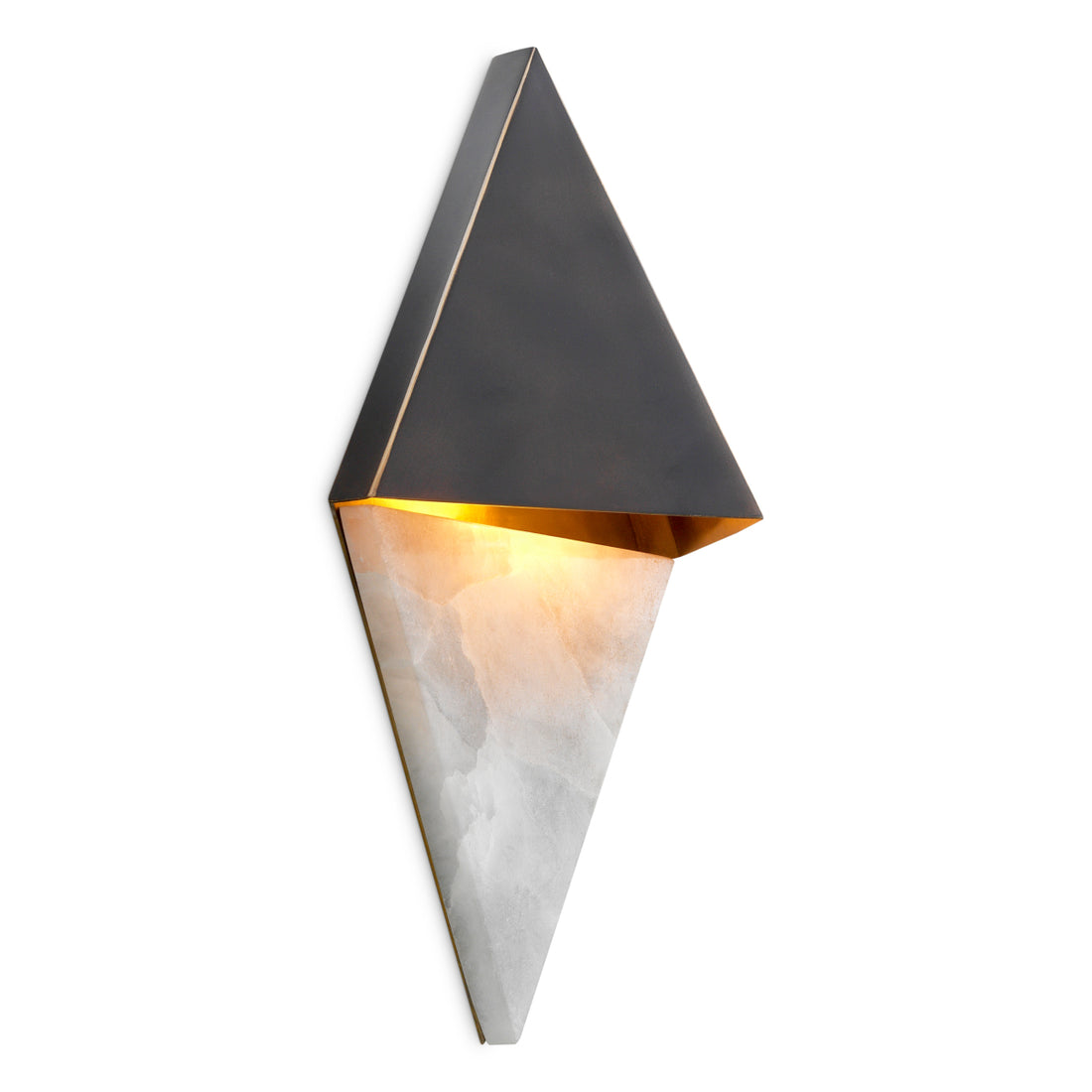 Wall Lamp Mirabeau bronze highlight finish alabaster