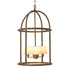 Pendant Montrose vintage brass finish incl white shades
