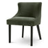 Dining Chair Chavelle black finish torrin green velvet