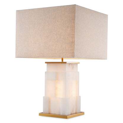 Table Lamp Fabiano alabaster incl shade