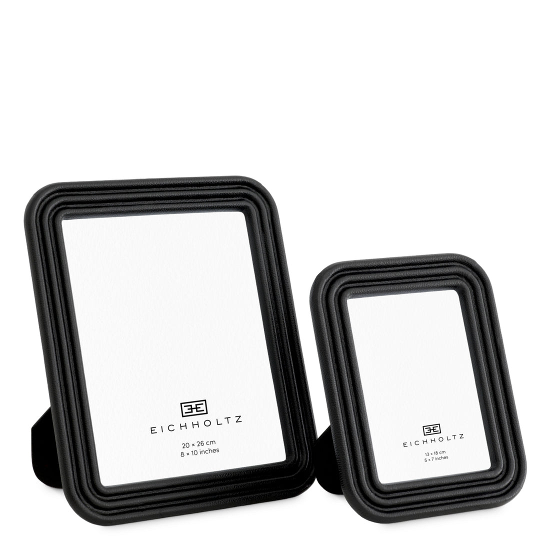 Picture Frame Elvane black leather set of 2