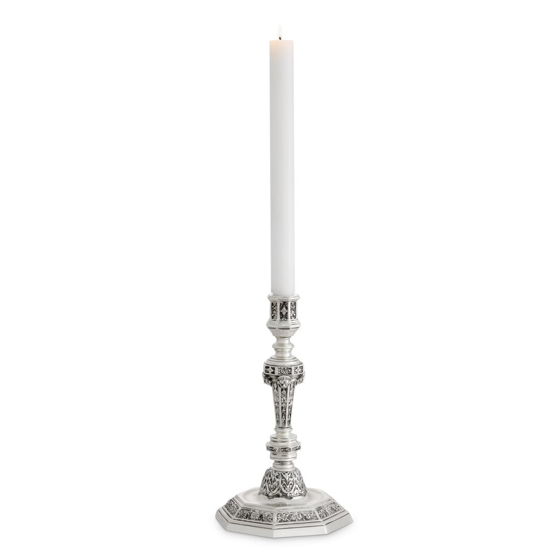 Candle Holder Delavigne antique silver finish