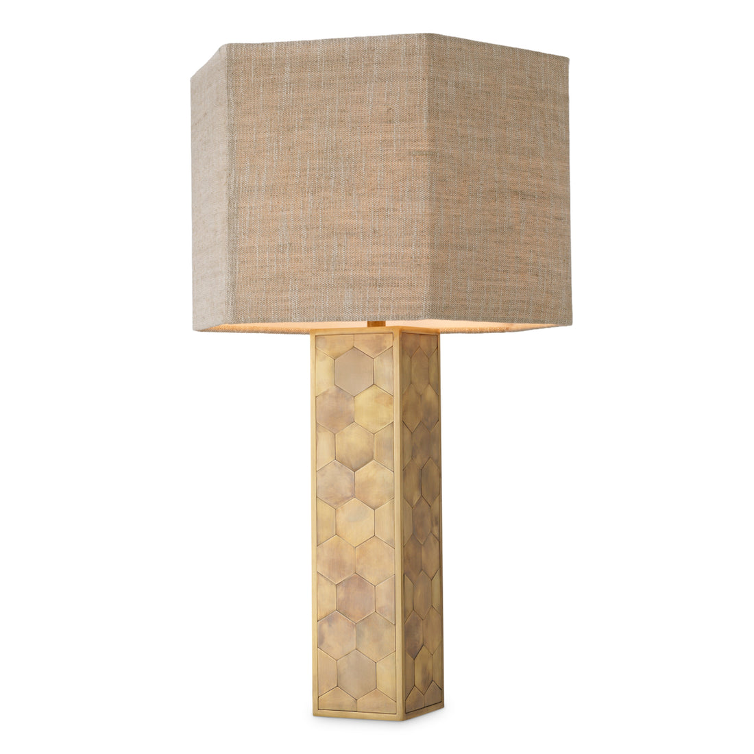 Table Lamp Montreux vintage brass finish incl shade
