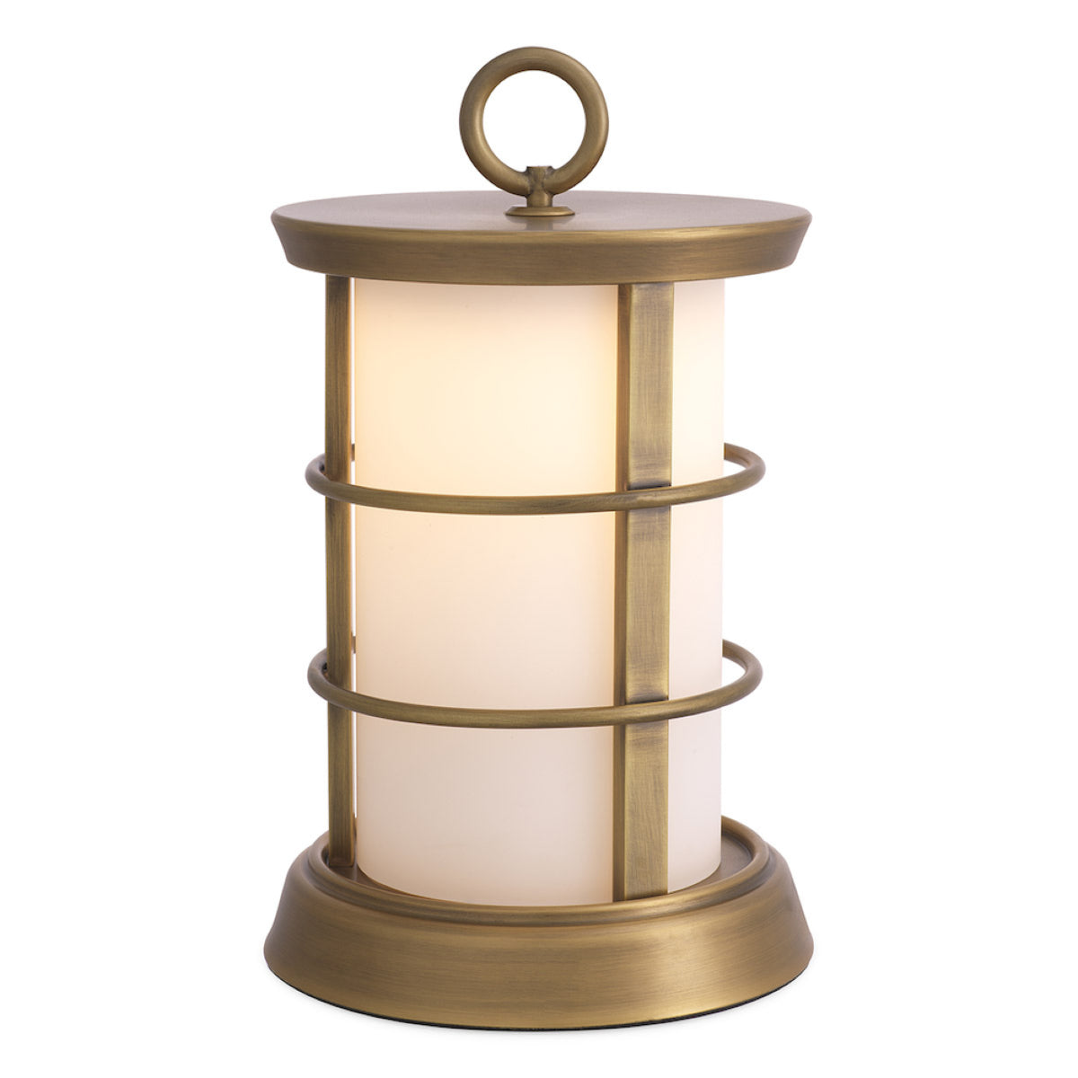 Outdoor Table Lamp Kyle S antique brass finish