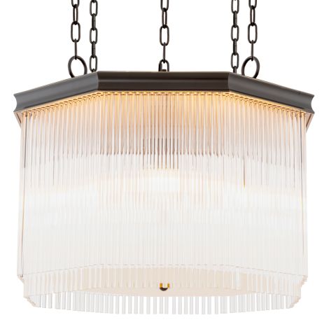 CDJ Chandelier Estela bronze highlight finish clear glass