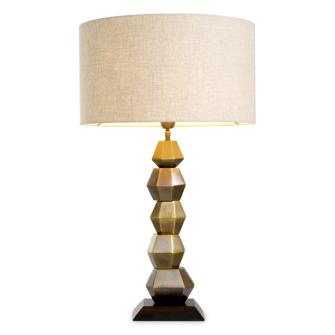 Table Lamp Lior vintage brass finish incl shade