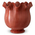 Vase Tulipa coral red ceramic