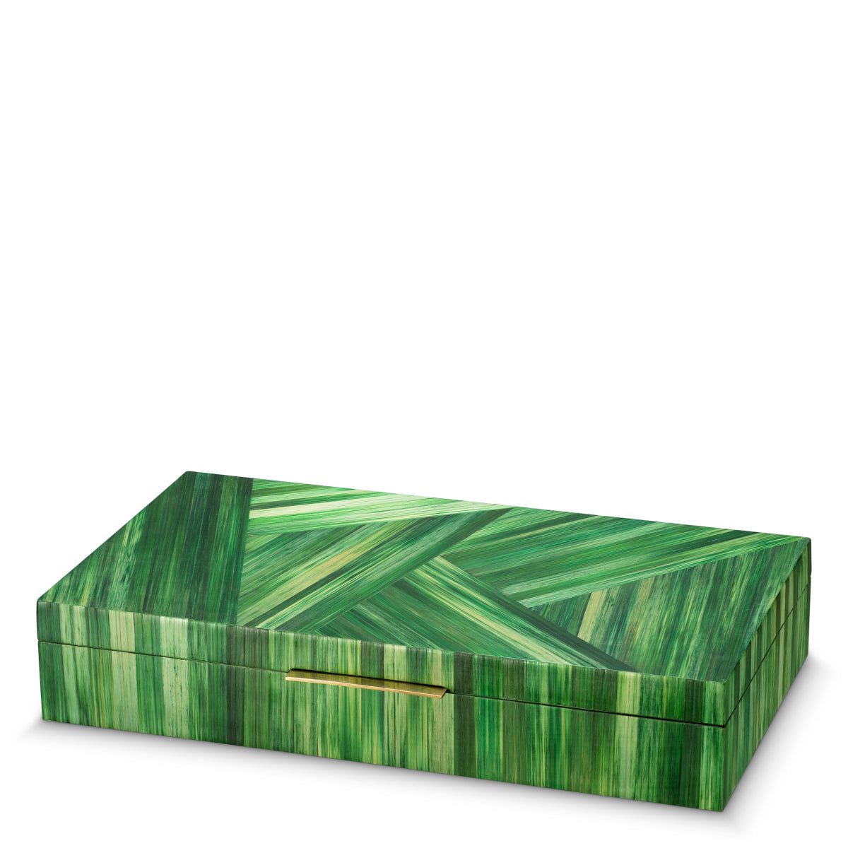 Box Harvard straw marquetry green