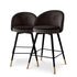 Counter Stool Cooper roche dark grey velvet set of 2 