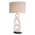 Table Lamp Macias crackled white ceramic incl shade