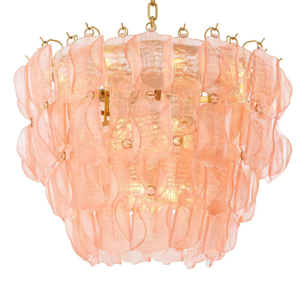 Chandelier Solange pink glass