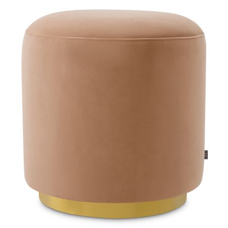 Dining Stool Greer savona camel brushed brass finish