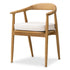 Outdoor Dining Chair Beale natural teak flores off-white