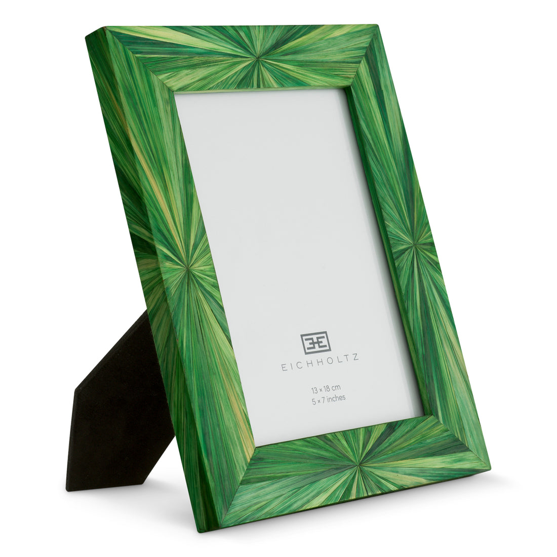 Picture Frame Harvard L straw marquetry green