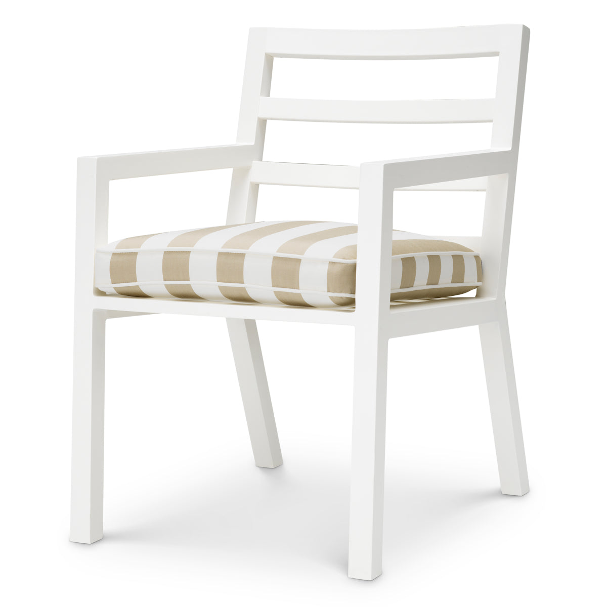 Outdoor Dining Chair Delta matte white florent beige