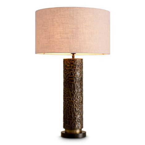 Table Lamp Belvoir bronze highlight finish incl shade