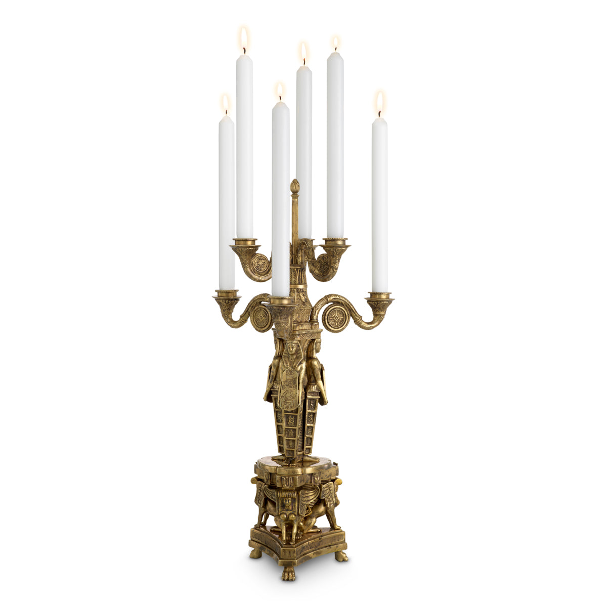 Candle Holder Decaix antique brass finish