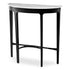 Console Table Rochefort piano black finish white carrera marble
