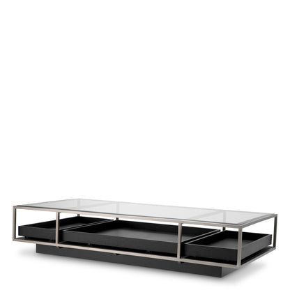 Coffee Table Roxton brushed steel finish