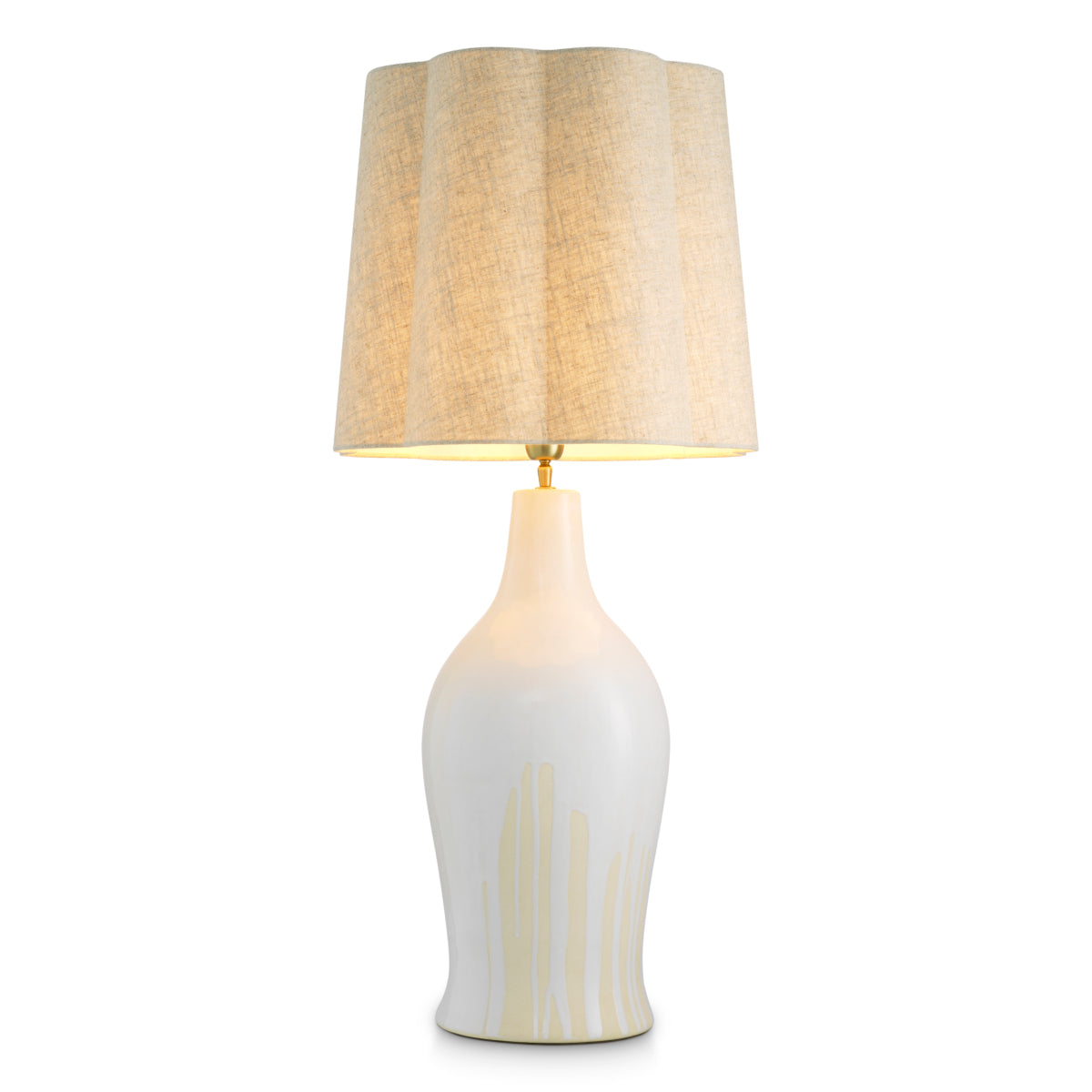 Table Lamp Beatriz white finish incl shade