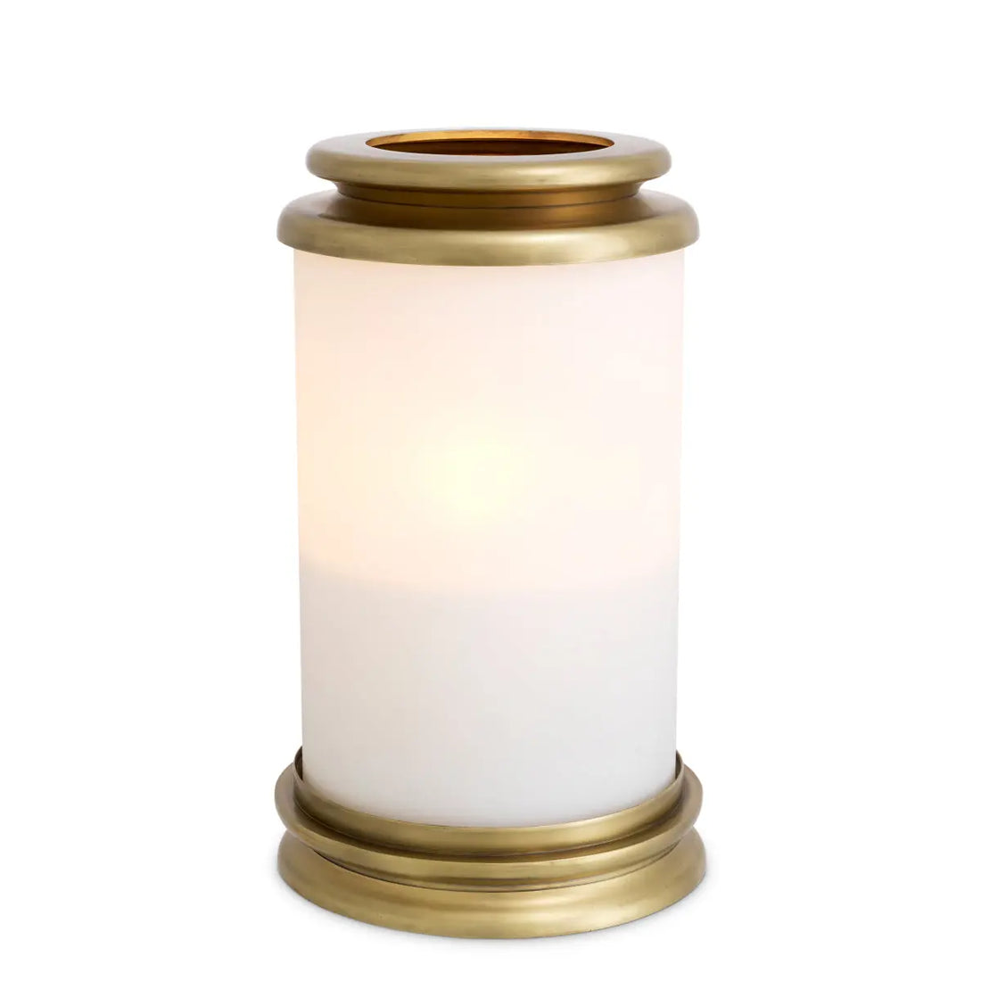 Hurricane Carrington S vintage brass finish white glass