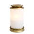 Hurricane Carrington S vintage brass finish white glass