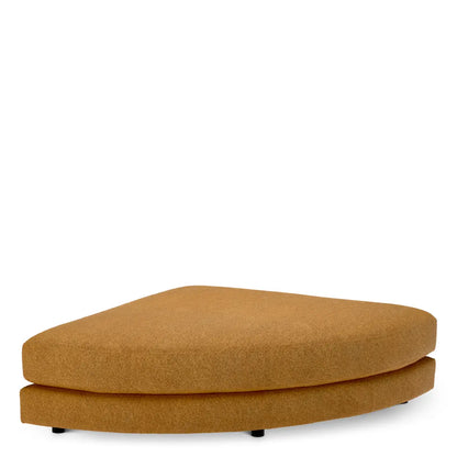 Modular Sofa Lounge Club velora mustard yellow - Ottoman half round