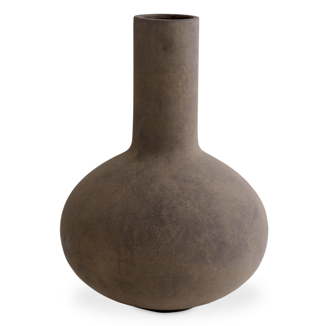 Vase Moon Jar taupe finish S