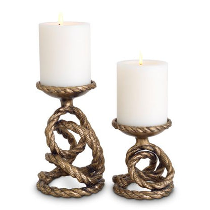 Candle Holder Corwyn antique brass set of 2