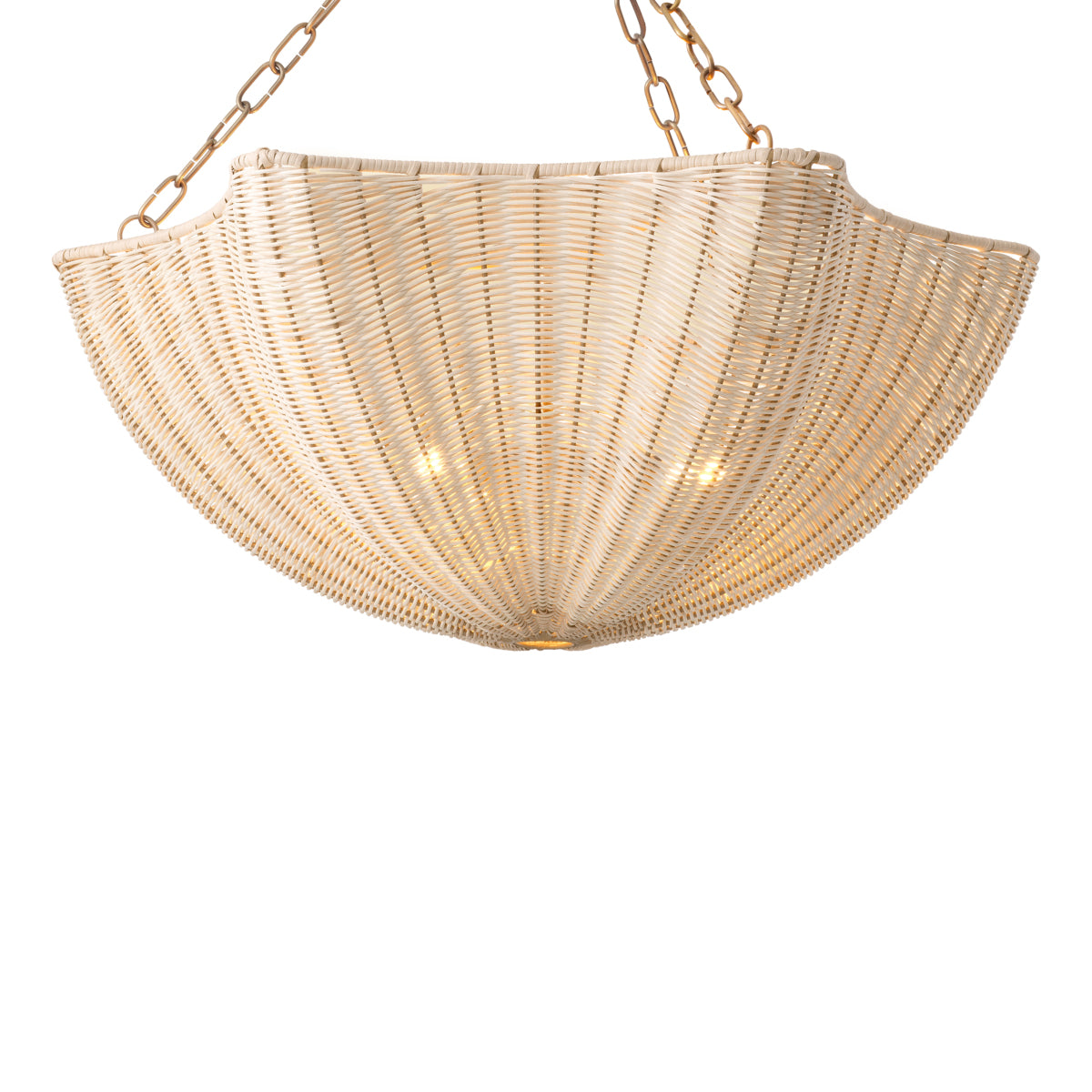 Chandelier Los Palmos natural rattan