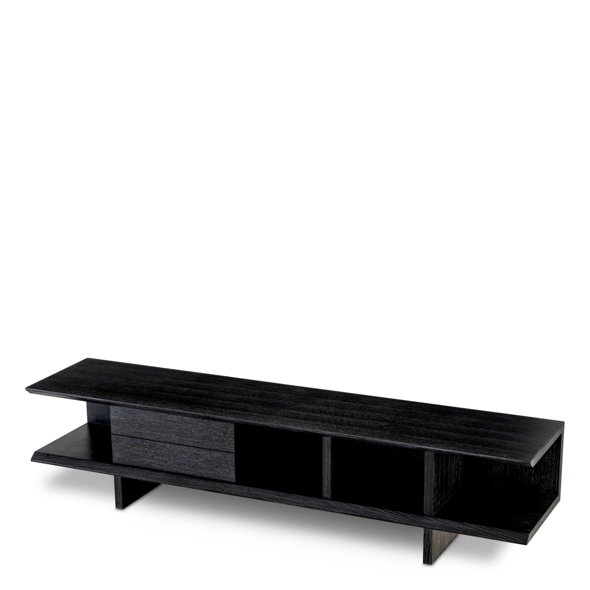 TV Cabinet Guerroro charcoal grey oak veneer 