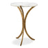 Side Table Emmeline vintage brass finish white marble