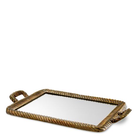 Tray Montmartre vintage brass finish