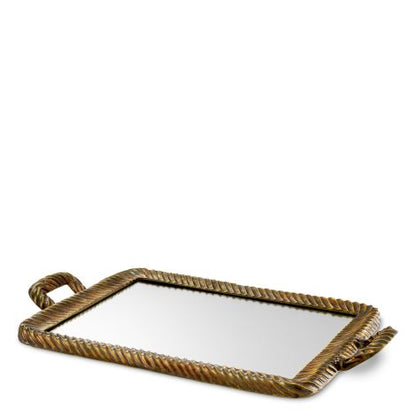 Tray Montmartre vintage brass finish
