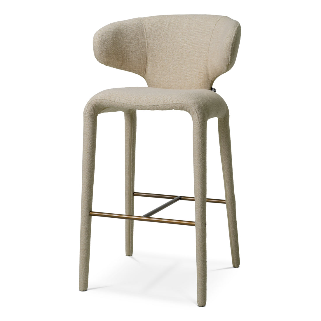 Bar Stool Josephine renato ecru bronze finish