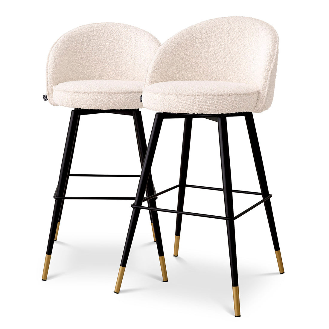 Bar Stool Cooper bouclé cream set of 2