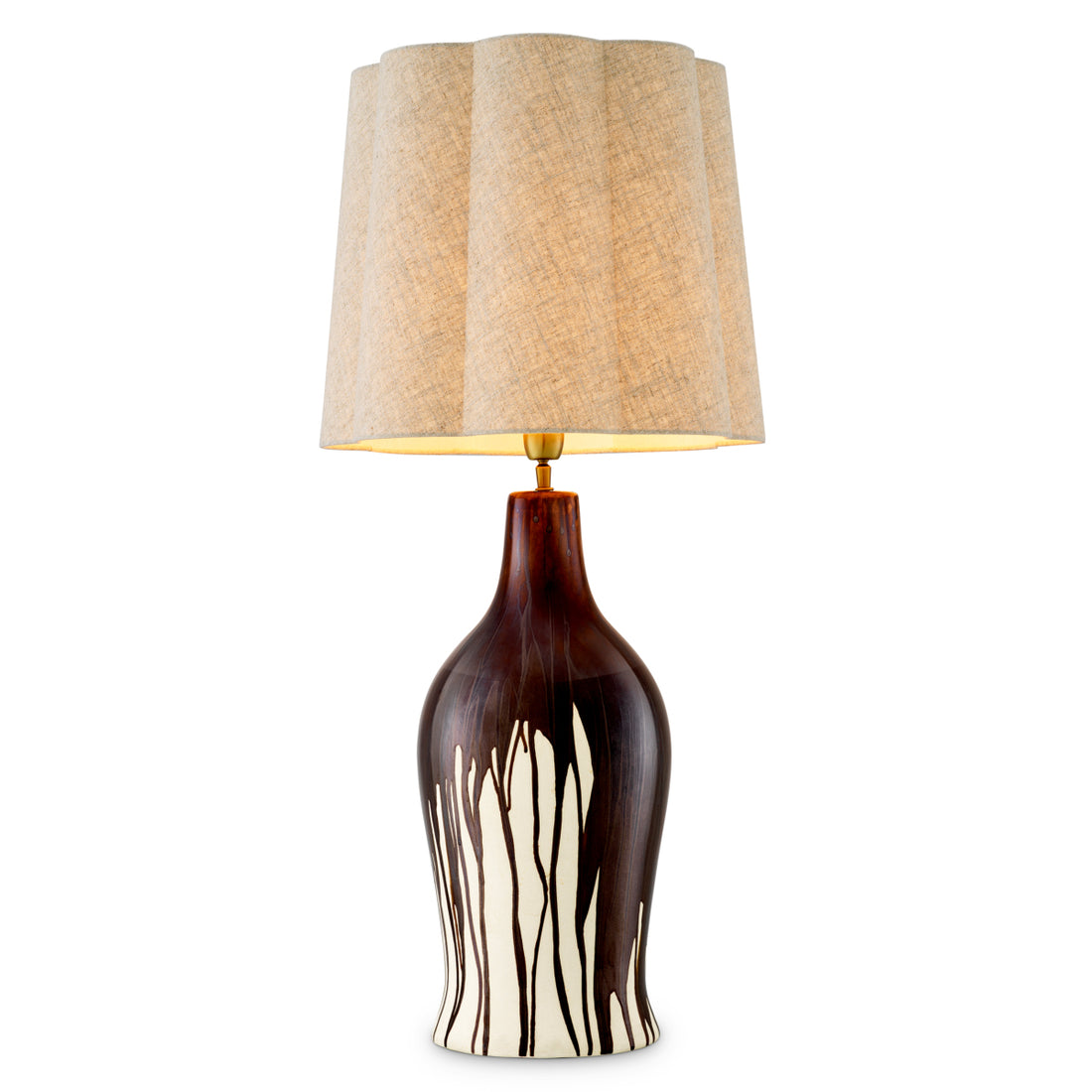 Table Lamp Beatriz brown finish incl shade