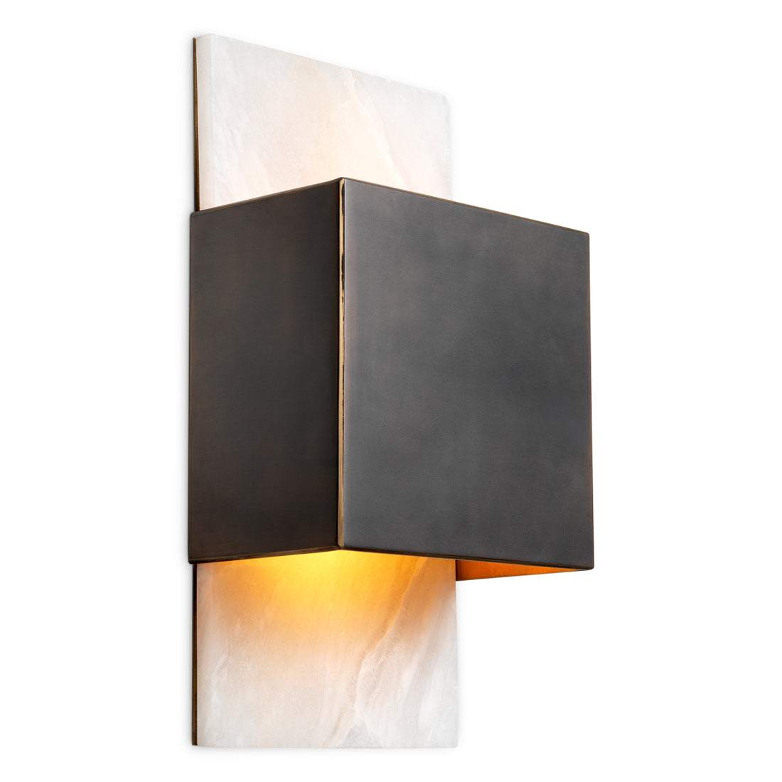 Wall Lamp Mantova bronze highlight finish alabaster