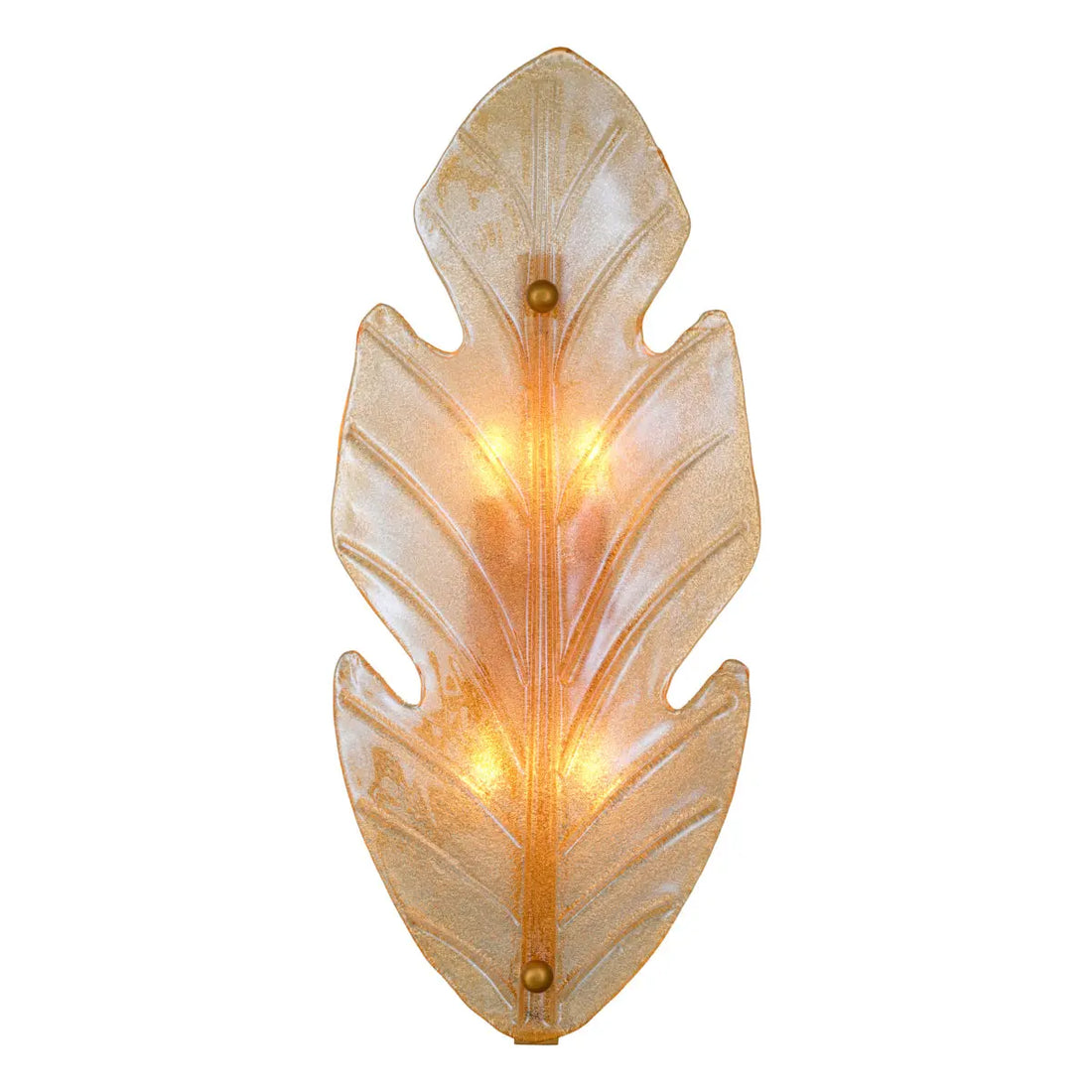Wall Lamp Grandeur antique brass finish champagne colored glass