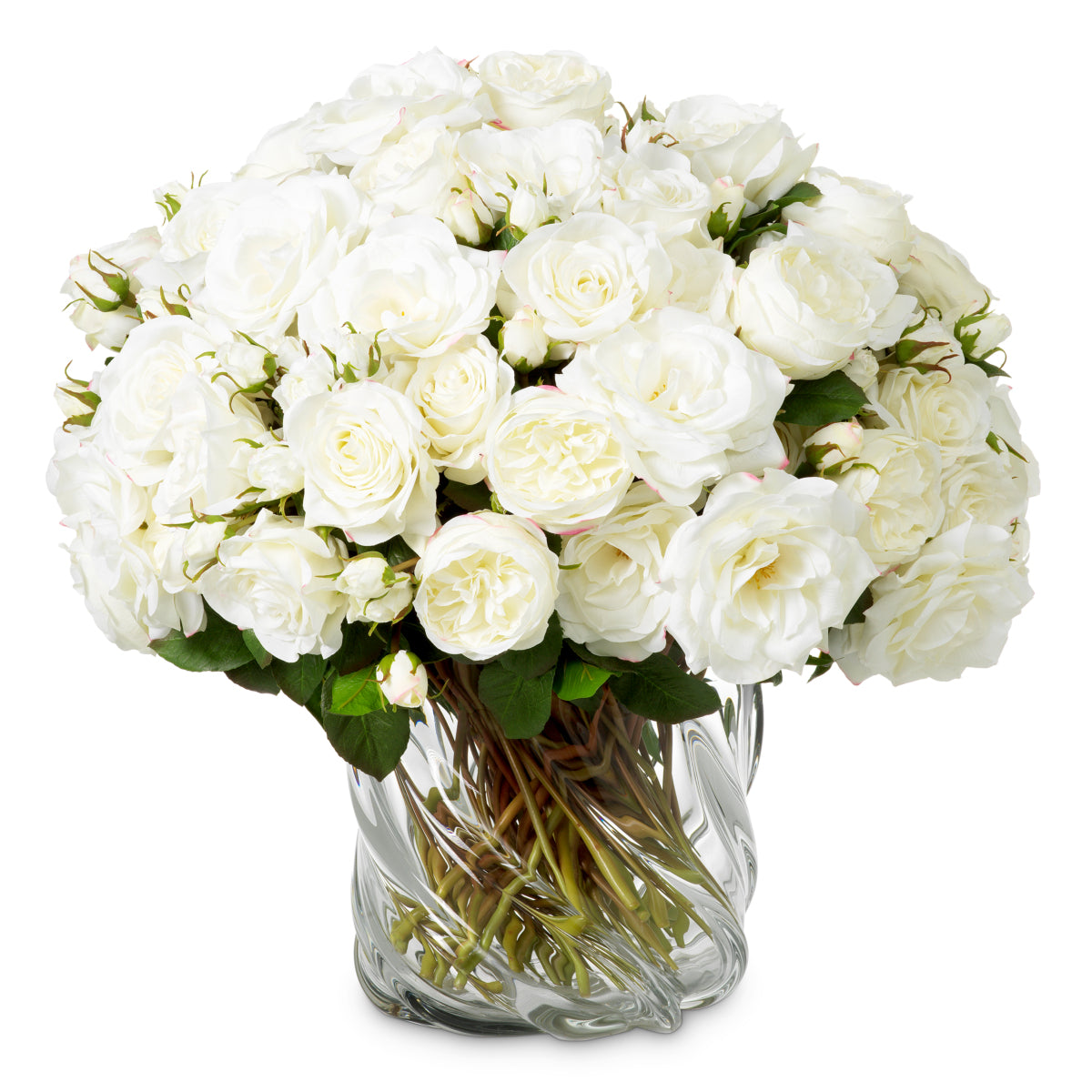 Bouquet Of Roses three tone white real touch 72 pcs/3 varieties