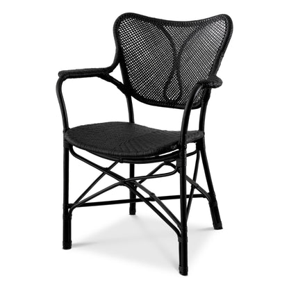 Dining Chair Colony with arm matte black