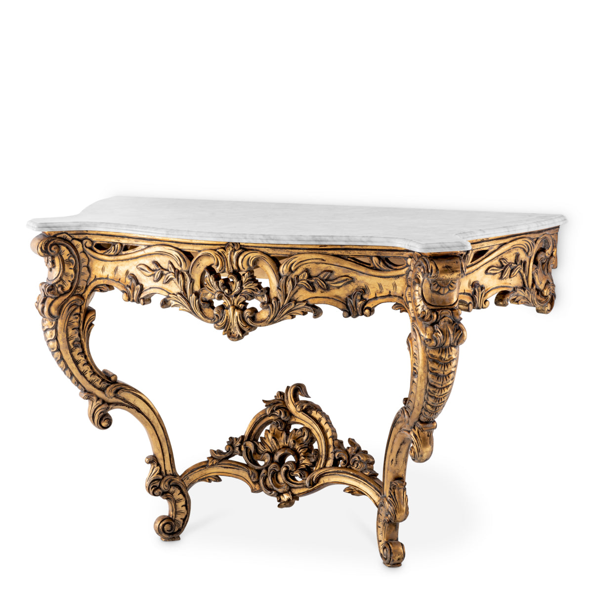 Console Table Rococo antique gold finish