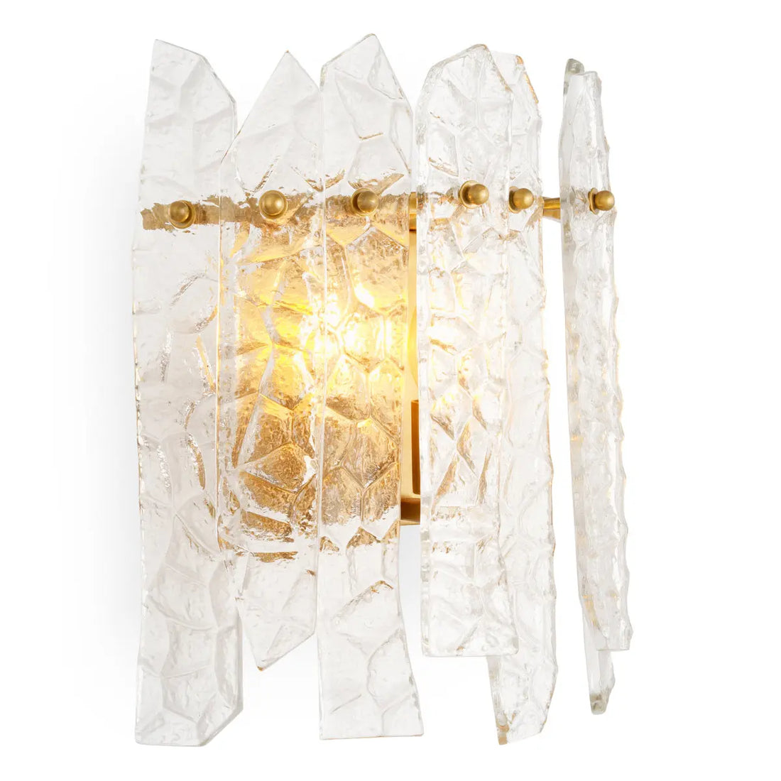 Wall Lamp Prati vintage brass finish clear glass