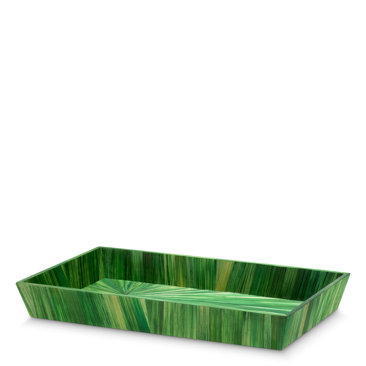 Desk Tray Harvard S straw marquetry green