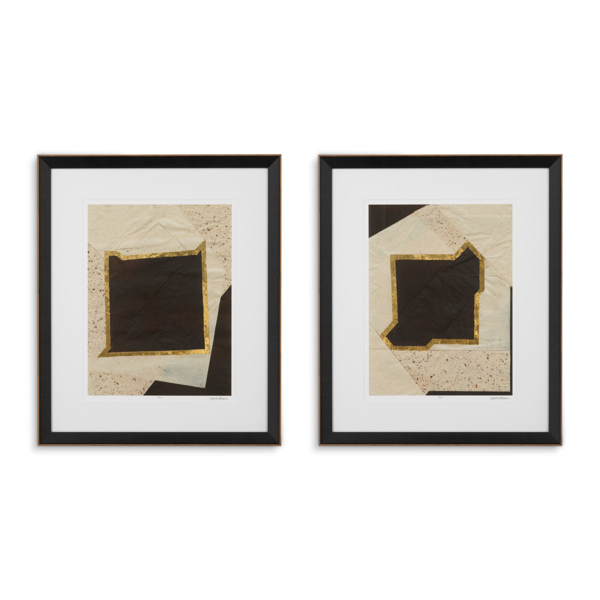 Print Creased Umber by Vanna Lam set of 2